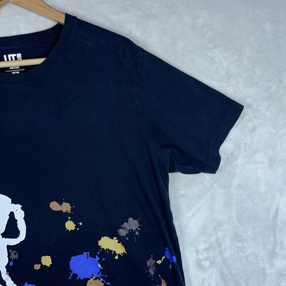 Uniqlo x Pixar Toy Story T- Shirt Men's L Black Disney Woody Graphic Paint Splat - Picture 4 of 9